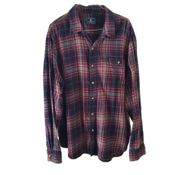 G.H. Bass & Co. Men's Soft Flannel Long Sleeve Shirt with Pockets - Picture 1 of 4